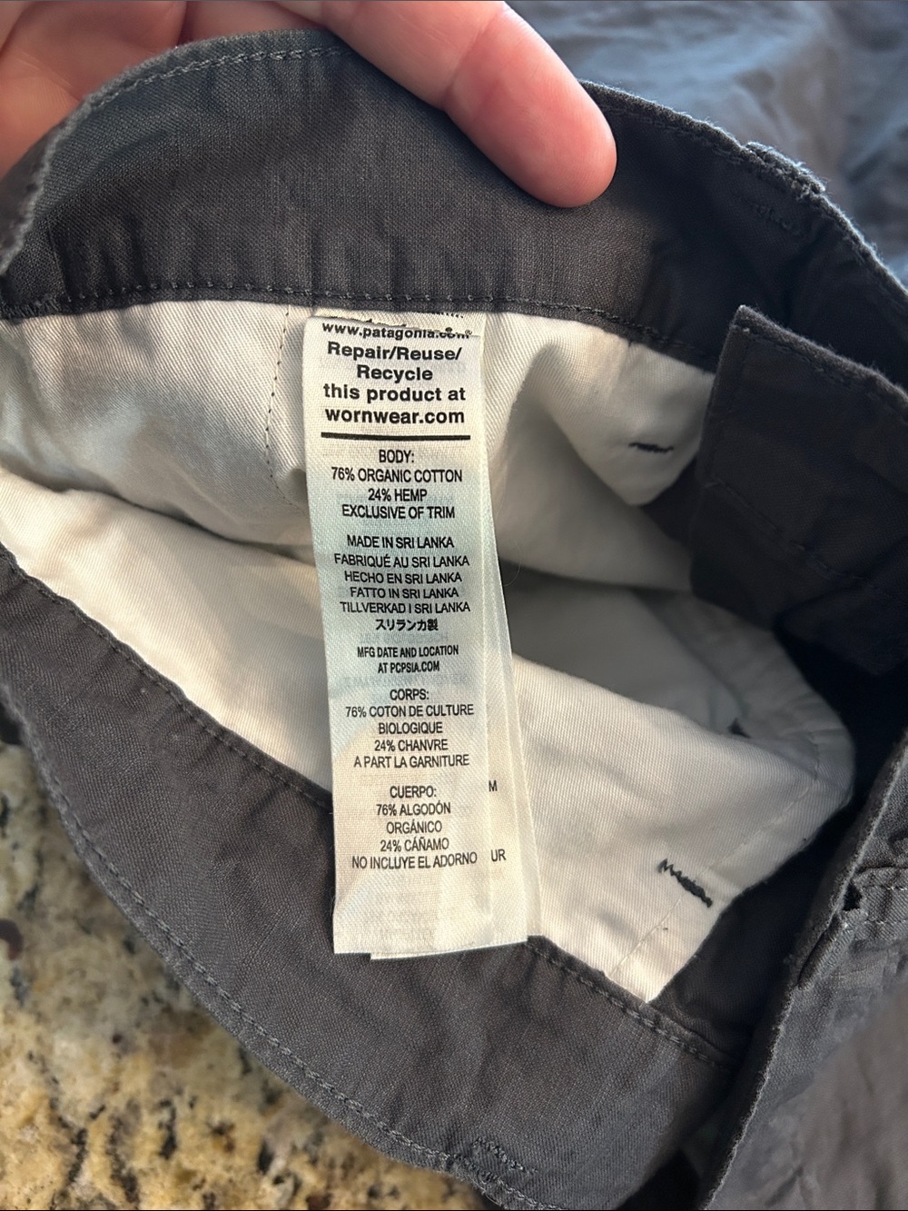 Patagonia Sz Dark Charcoal Grey Hybrid Shorts - Picture 4 of 4
